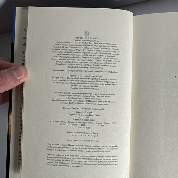 The Grief of Others - Hardcover By Cohen, Leah Hager - GOOD - Picture 9 of 9